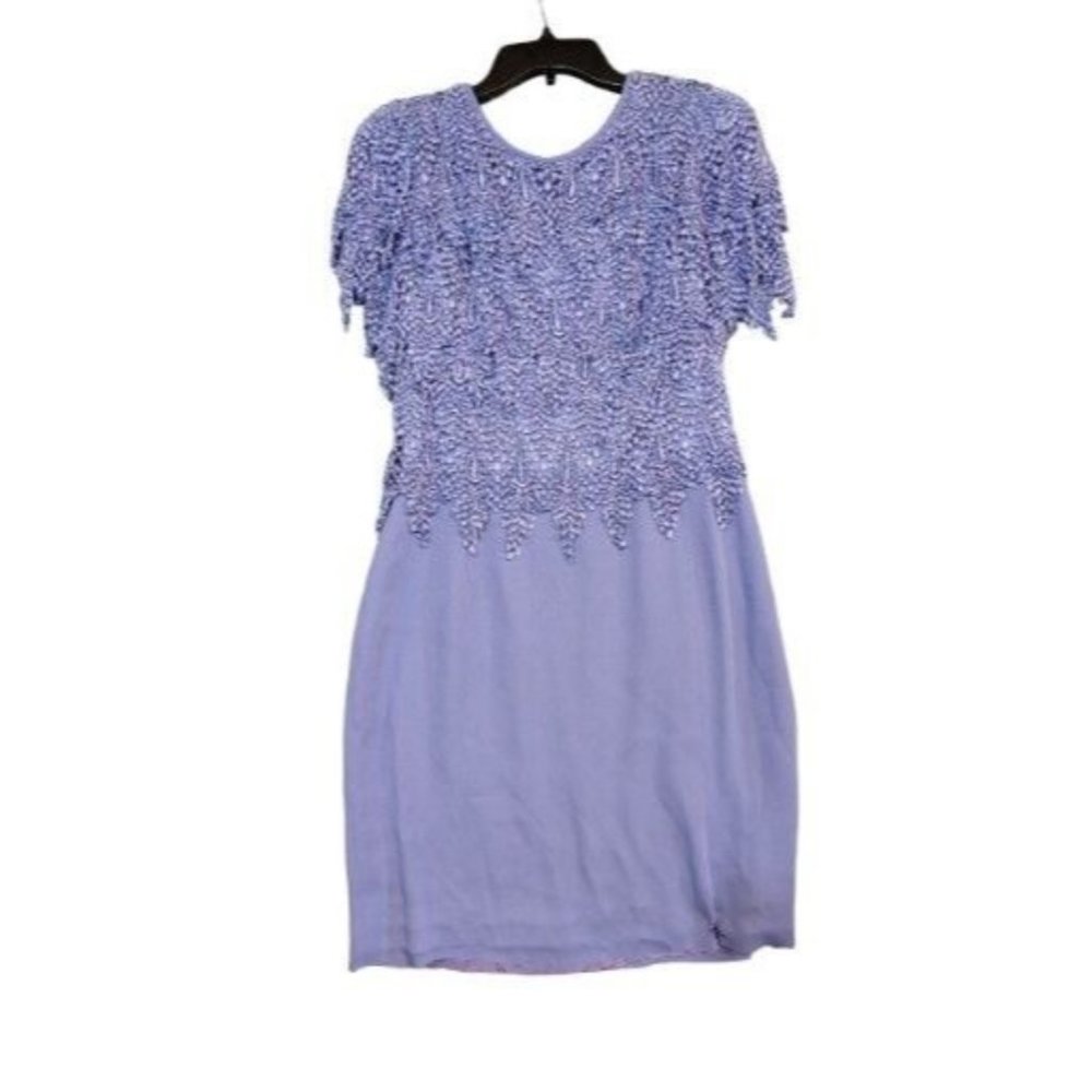 Cattiva Dress Vintage Purple Periwinkle Lace dress Size 10 Altered